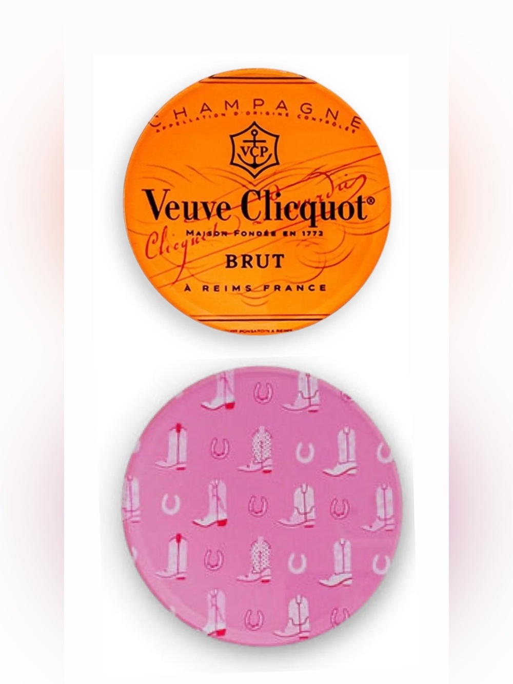 Veuve Acrylic Coaster Set